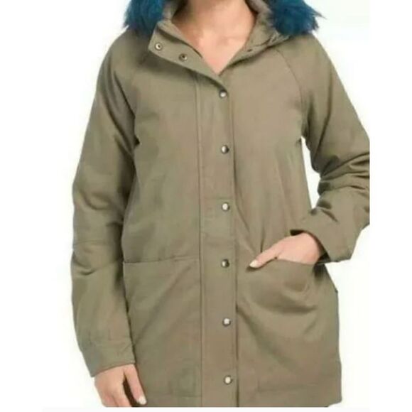 Willow & Clay Anorak Coat with Detachable Faux Fur Hood NWT Size Small - Picture 2 of 8